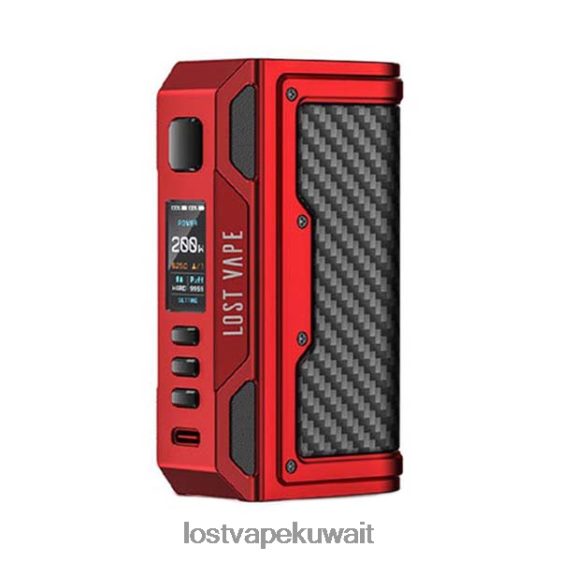 Lost Vape Flavors F2T0B8178 | Lost Vape Thelema كويست 200 واط مود ماتي الأحمر/ألياف الكربون
