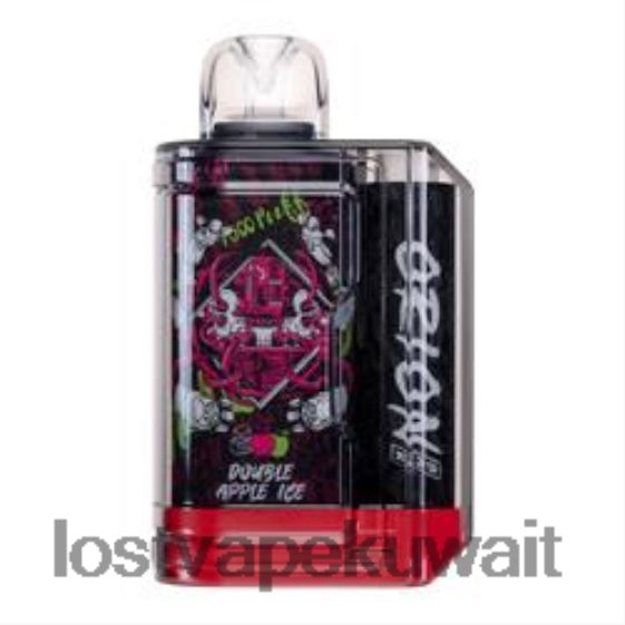 Lost Vape Flavors F2T0B868 | Lost Vape Orion شريط يمكن التخلص منه | 7500 نفخة | 18 مل | 50 ملغ ثلج تفاح مزدوج