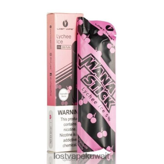 Lost Vape Kuwait City F2T0B8522 | Lost Vape Mana عصا يمكن التخلص منها | 300 نفخة | 1.2 مل ثلج ليتشي 5%