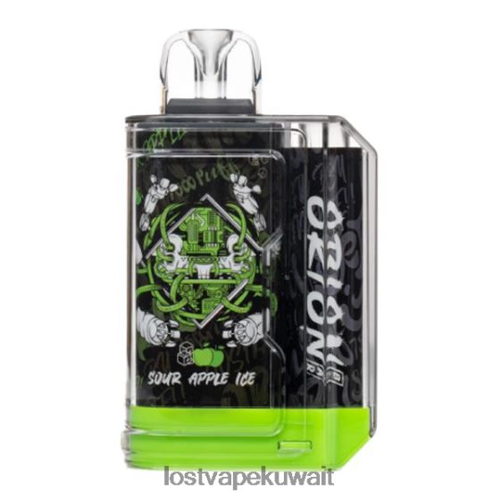 Lost Vape Kuwait F2T0B81 | Lost Vape Orion شريط يمكن التخلص منه | 7500 نفخة | 18 مل | 50 ملغ جليد التفاح الحامض