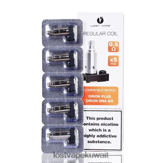Lost Vape Quest سعر F2T0B8326 | Lost Vape Orion بالإضافة إلى ملفات استبدال الحمض النووي (5 عبوات) 0.5 أوم