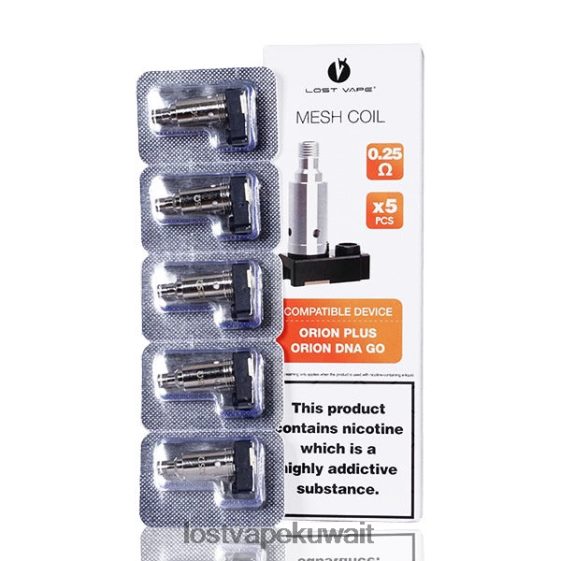 Lost Vape Quest سعر F2T0B836 | Lost Vape Orion بالإضافة إلى ملفات استبدال الحمض النووي (5 عبوات) 0.25 أوم