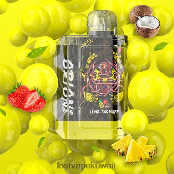 Lost Vape Review F2T0B880 | Lost Vape Orion شريط يمكن التخلص منه | 7500 نفخة | 18 مل | 50 ملغ الفراولة بينا كولادا