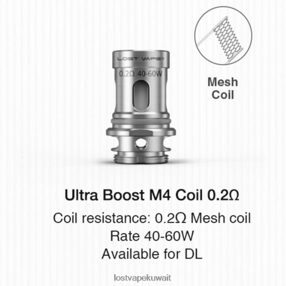 Lost Vape Wholesale F2T0B8349 | Lost Vape Ultra ملفات التعزيز (5 عبوات) M4 V2 0.2ohm