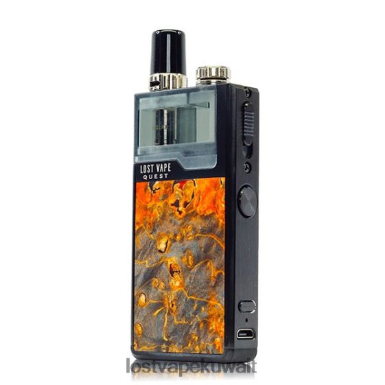 Ursa Lost Vape سعر F2T0B8475 | Lost Vape Quest طقم جهاز أوريون كيو بود كامل خشب الطعن أسود/مغرة