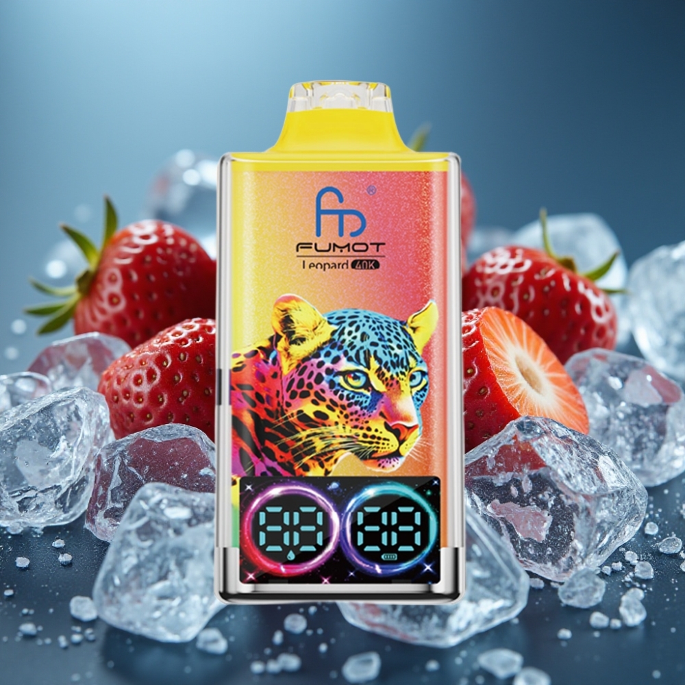 Fumot Leopard 40K Puffs Strawberry Ice Disposable Vape – Dual Mesh, Type-C, 700mAh