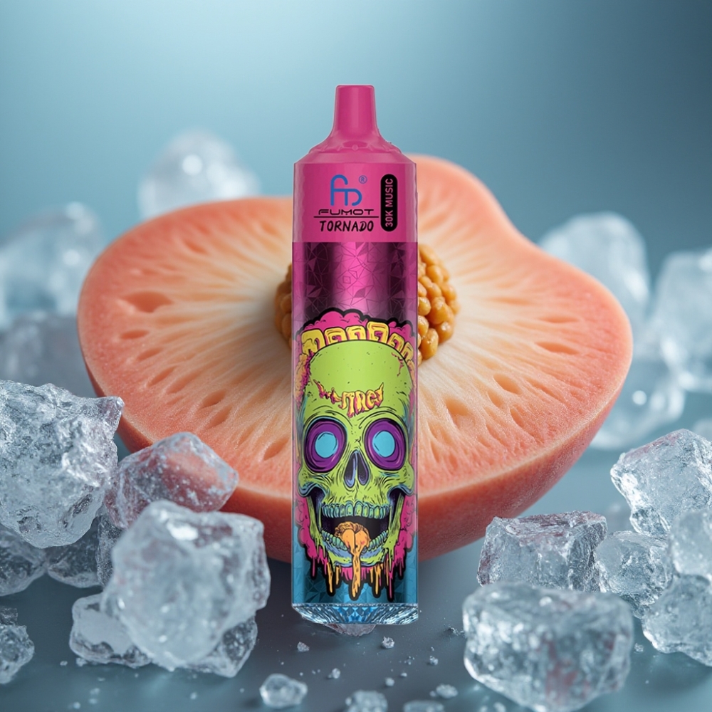 Fumot RandM Tornado 30000 Puffs 30mL خوخ مثلج Disposable Vape