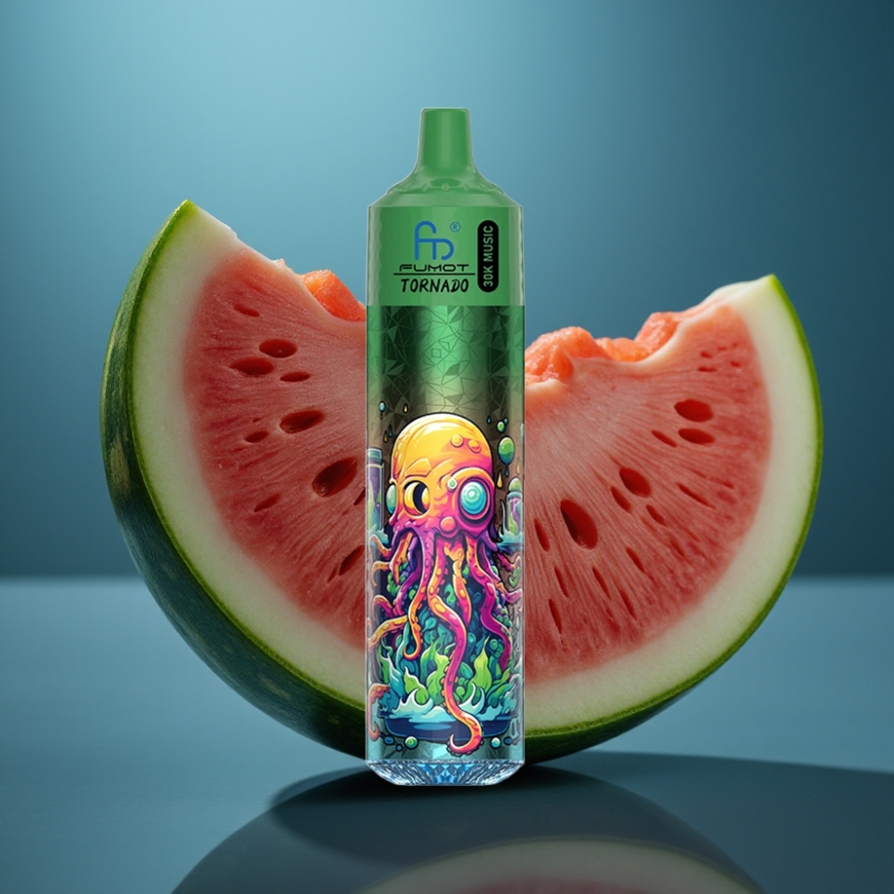 Fumot RandM Tornado 30000 Puffs Disposable Vape - بطيخ كانتلوب (Watermelon Cantaloupe)