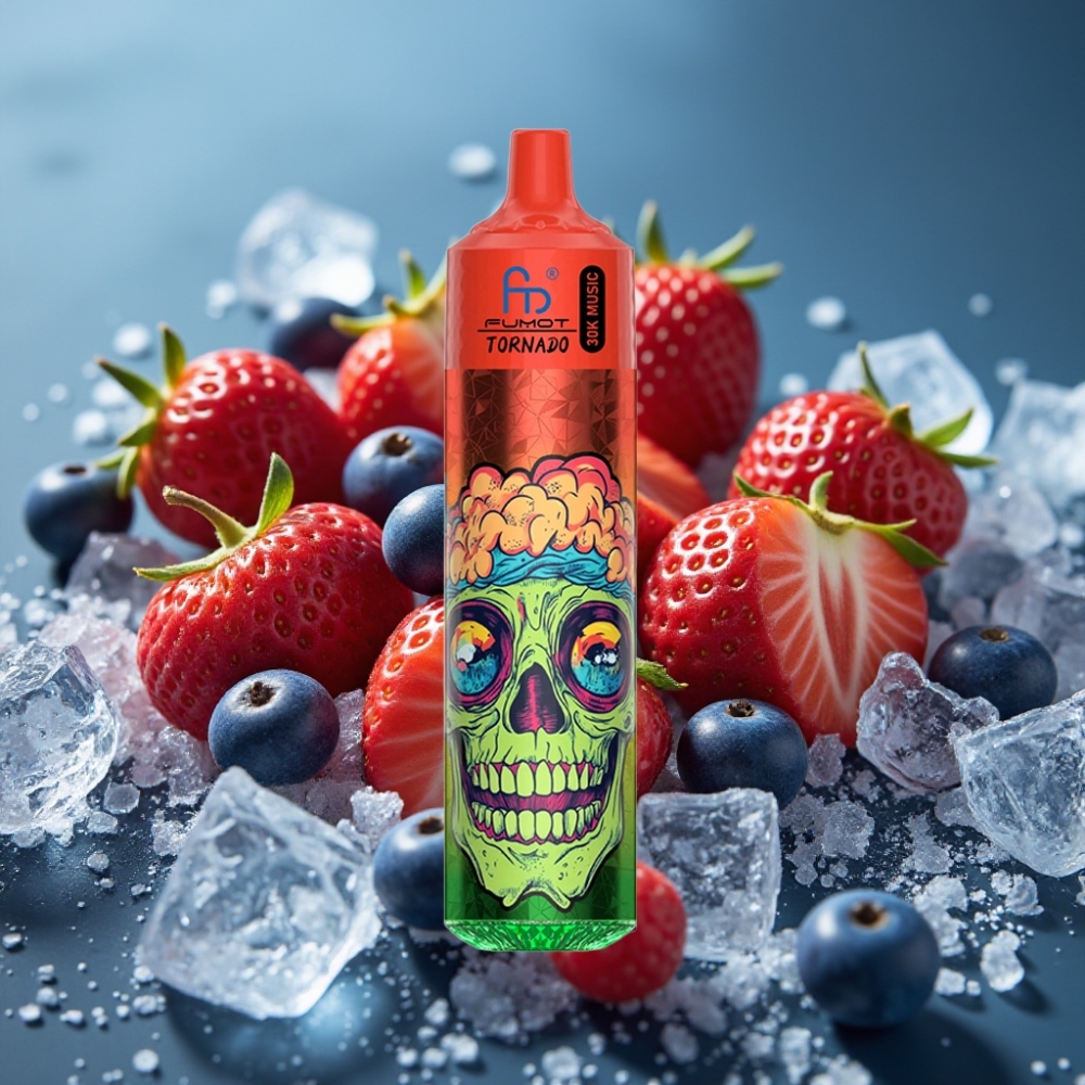 Fumot RandM Tornado 30000 Puffs Strawberry Berry Ice 30mL 5% Mesh Disposable Vape