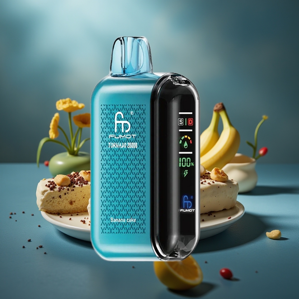 Fumot Tornado 20000 Puffs Dual Mesh Banana Cake Disposable Vape