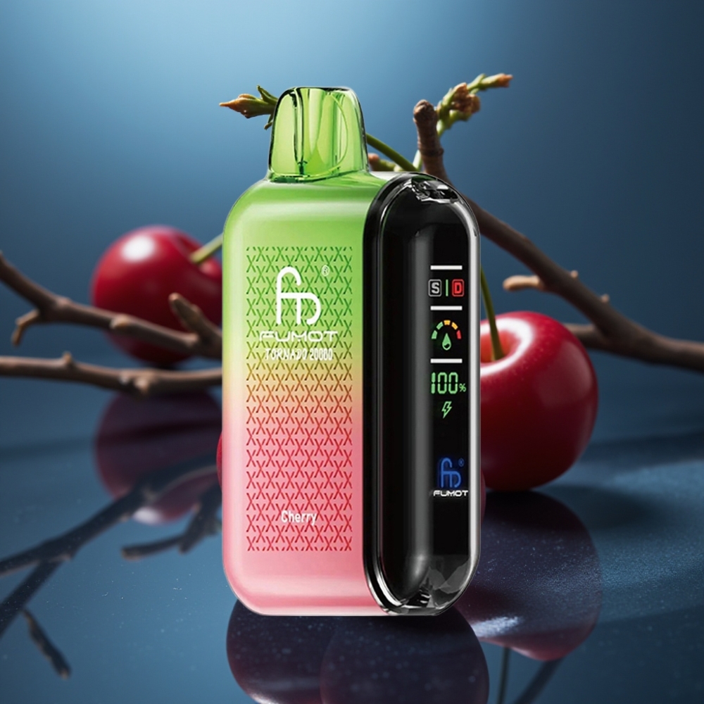 Fumot Tornado 20000 Puffs Dual Mesh Cherry Disposable Vape - كرز