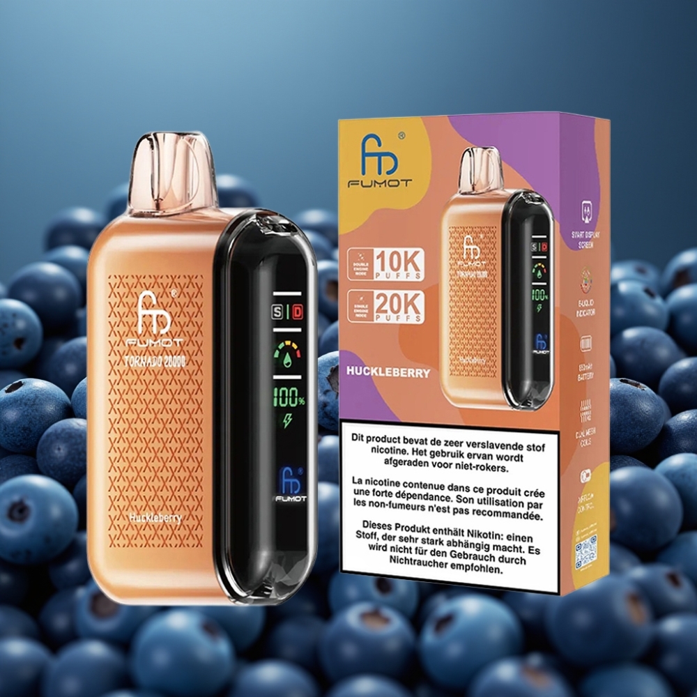 Fumot Tornado 20000 Puffs Dual Mesh Huckleberry (توت بري) Disposable Vape