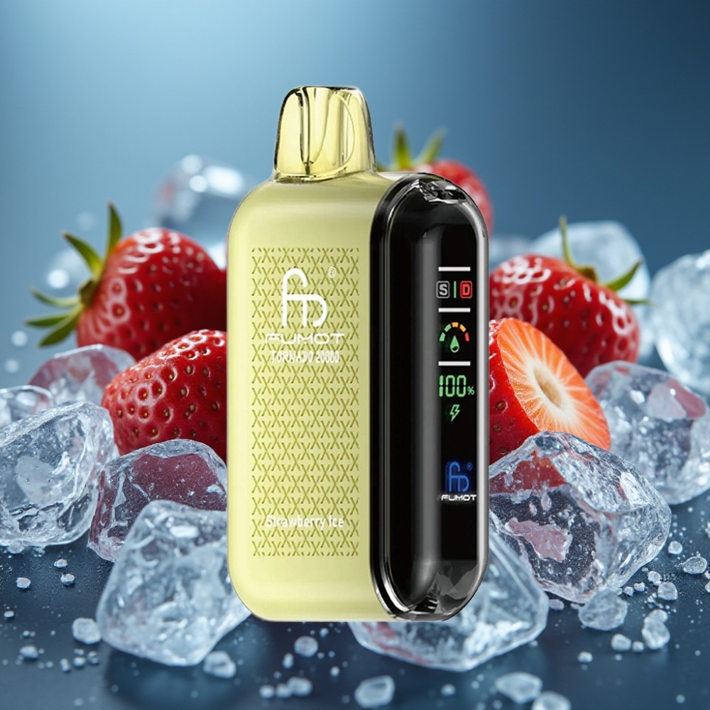 Fumot Tornado 20000 Puffs Dual Mesh Strawberry Ice - فرموت تورنادو ٢٠٠٠٠ نفخة ثنائية مش فراولة آيس