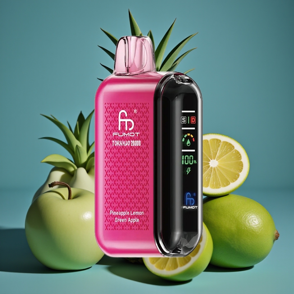 Fumot Tornado 20000 Puffs Dual Mesh أناناس ليمون تفاح أخضر