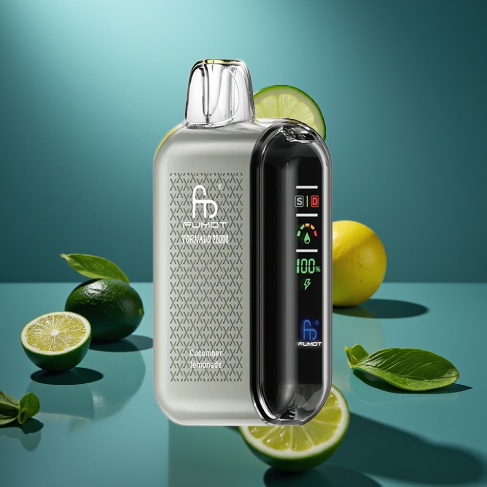 Fumot Tornado 20000 Puffs Dual Mesh خيار ليمون vape supplier Kuwait