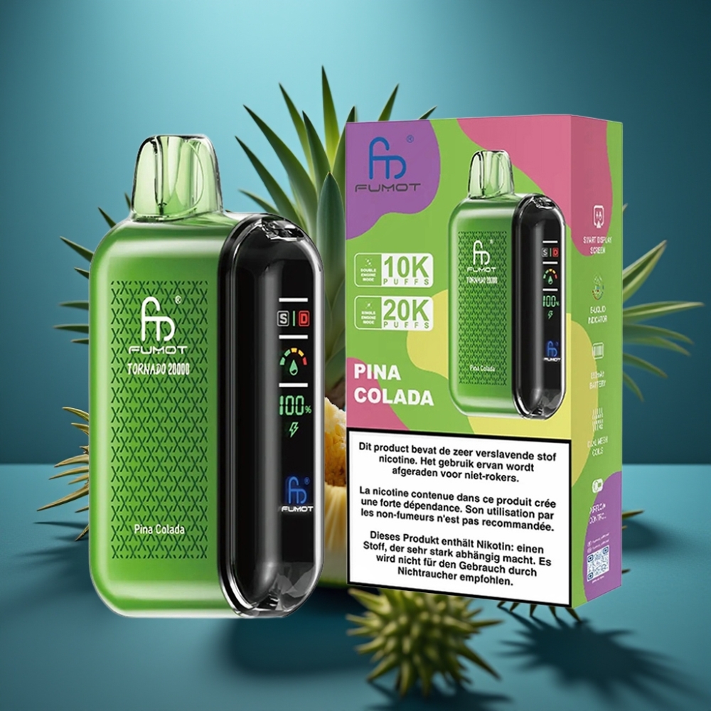 Fumot Tornado 20000 Puffs Dual Mesh باينا كولادا vape supplier Kuwait