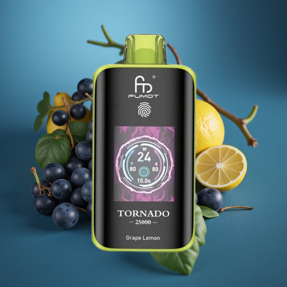 Fumot Tornado 25000 نفخة - جراب ليمون - شاشة HD - بطارية 700mAh
