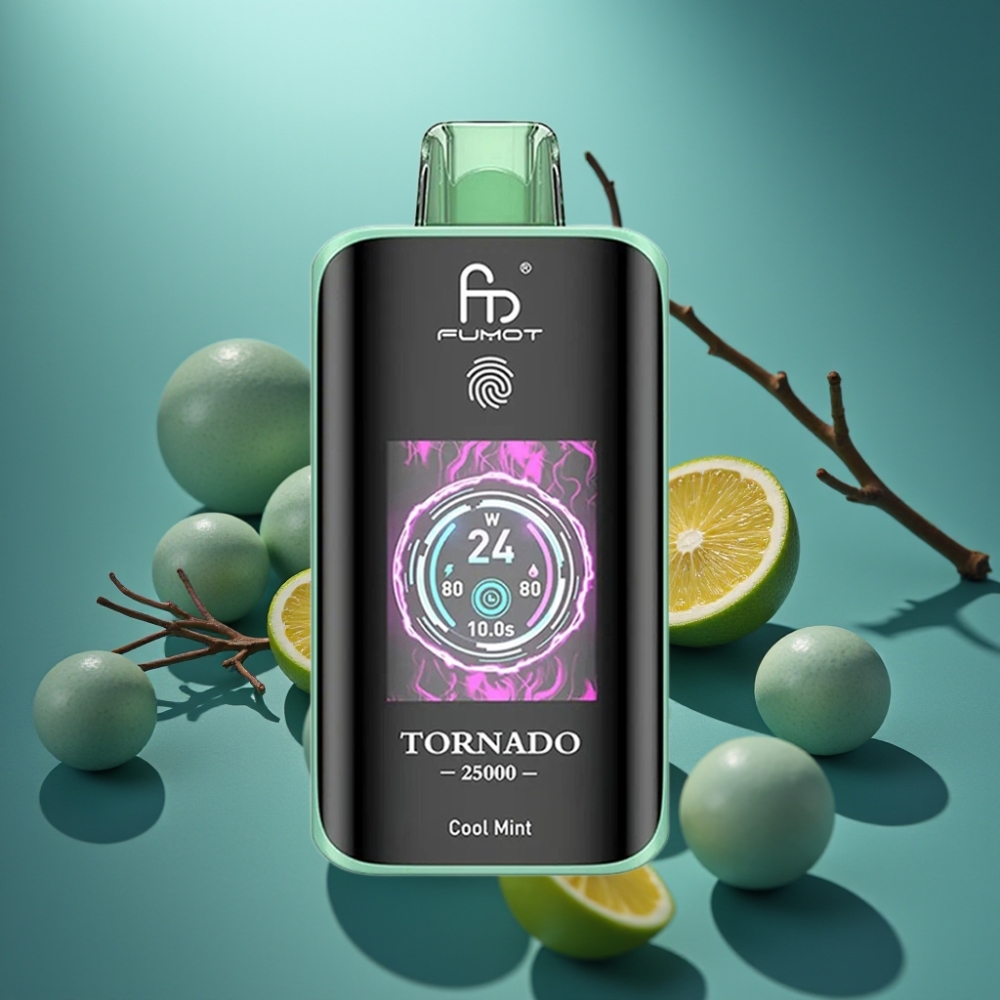 Fumot Tornado 25000 Puffs شاشة HD بطارية 700mAh نعناع منعش