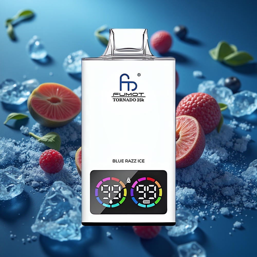 Fumot Tornado 35K دبل ميش توباز أزرق جليدي vape supplier Kuwait
