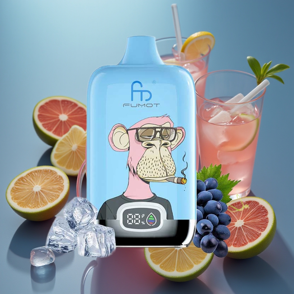 Fumot Tornado Digital Box 12000 نفخة - عصير الليمون الوردي