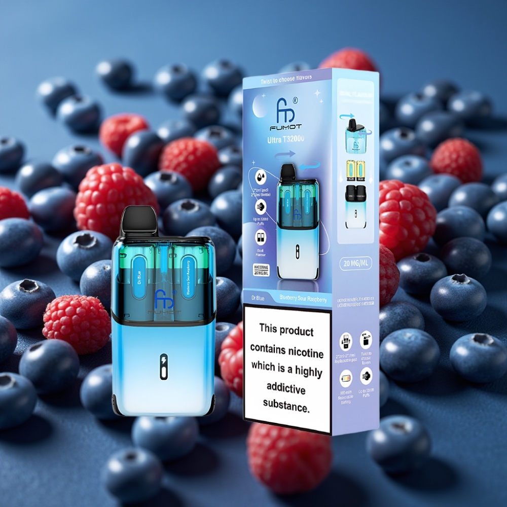 Fumot Ultra T32000 Disposable Vape در بلو - توت أزرق وتوت بري حامض (800mAh، 24ml)