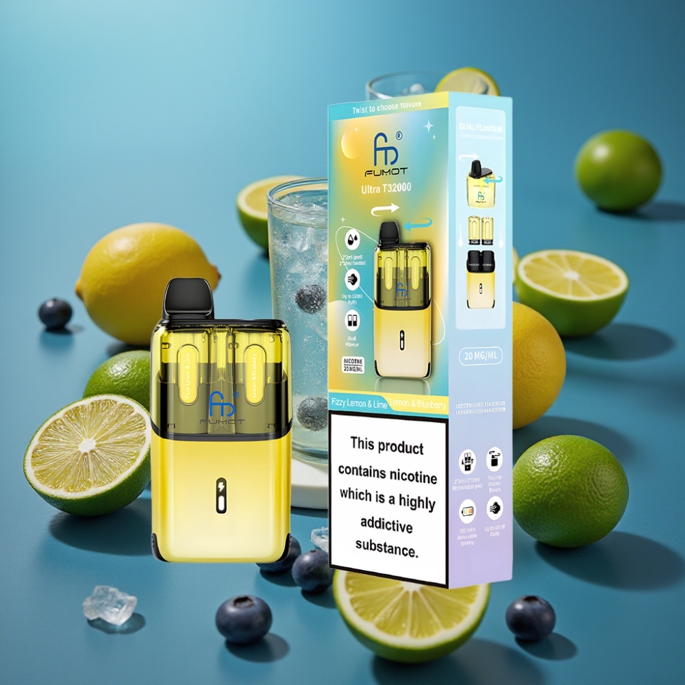 Fumot Ultra T32000 Disposable Vape - ليمون فوار & ليمون وتوت أزرق - 800mAh