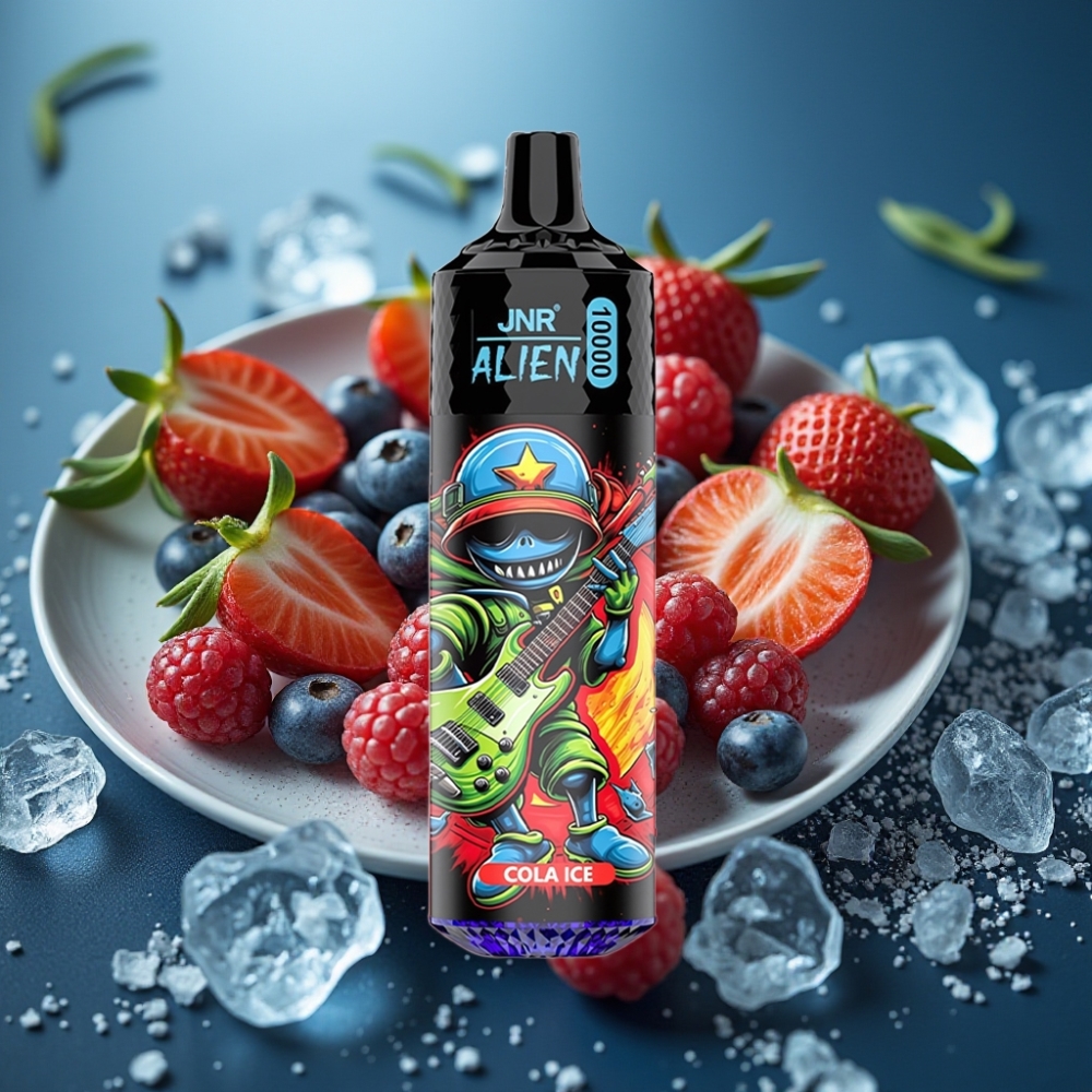 JNR Alien 10000 Puffs جهاز تبخير كولا آيس - 850mAh, شحن Type-C, إضاءة LED