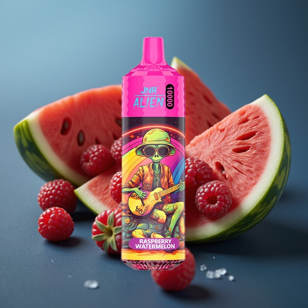 JNR Alien 10000 Puffs 850mAh Type-C جهاز تبخير بطعم توت العليق والبطيخ