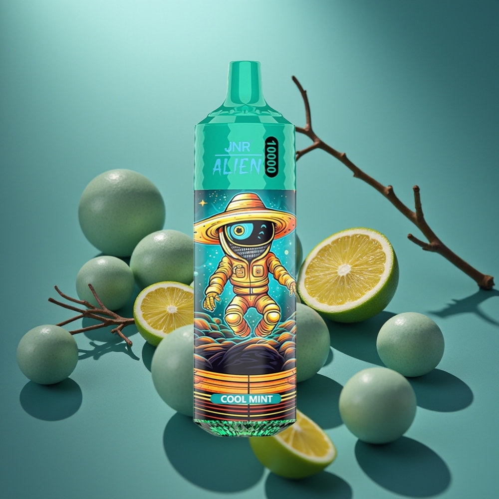 JNR Alien 10000 Puffs سبورت Cool Mint - 850mAh شبكة 1.2 أوم