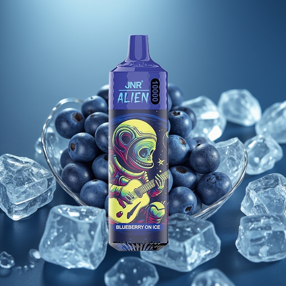 JNR Alien 10000 Puffs Disposable Vape بلوبيري أون آيس – 850mAh، شحن Type-C، إضاءة LED