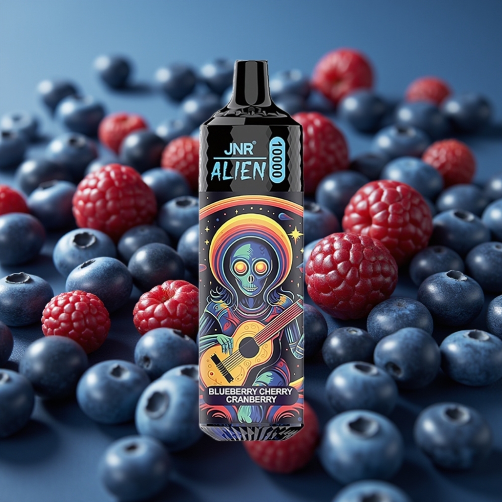 JNR Alien 10000 Puffs Disposable Vape - توت بري، كرز، توت أحمر (Blueberry Cherry Cranberry) - 850mAh، شحن سريع Type-C