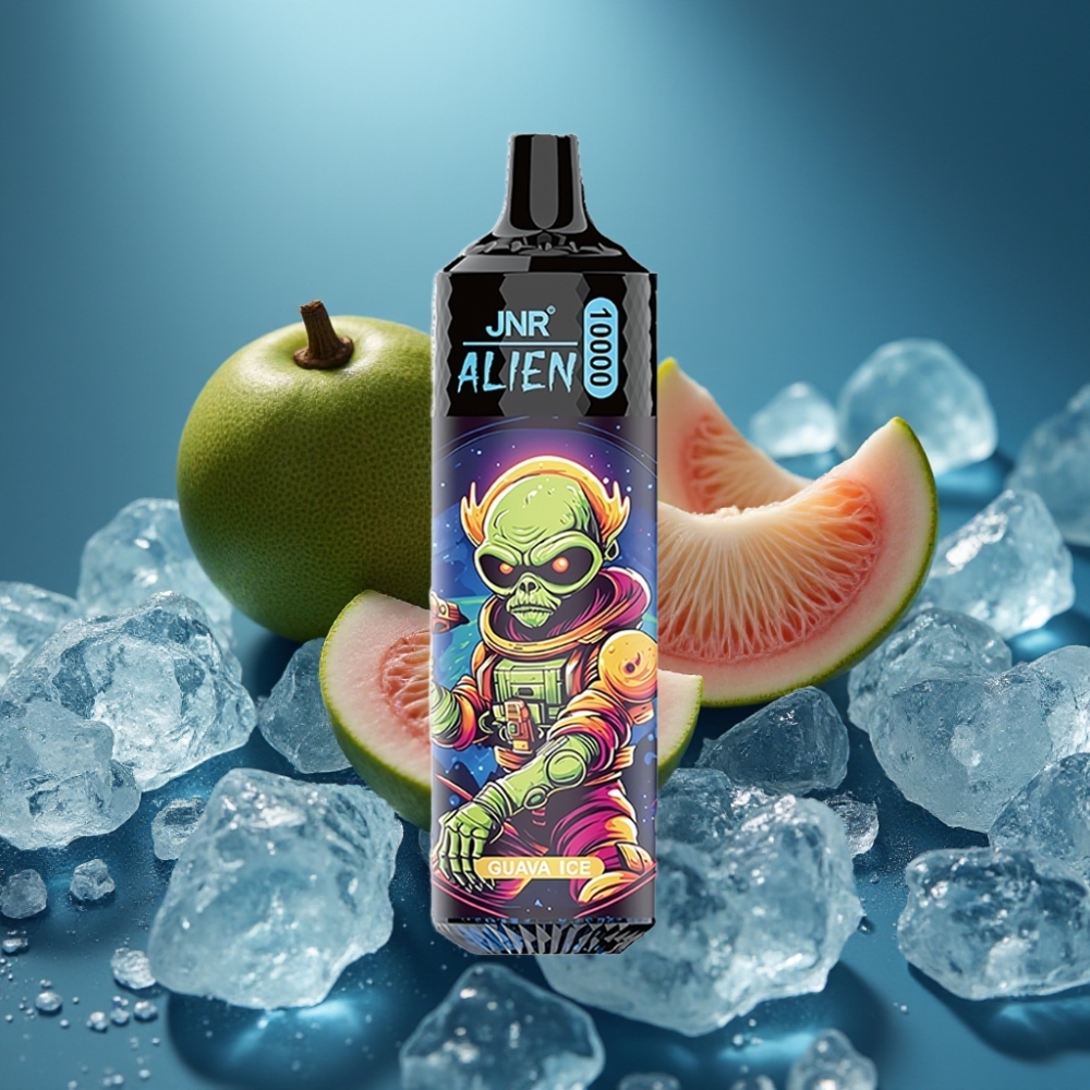 JNR Alien 10000 Puffs Guava Ice - 850mAh Type-C RGB - شبيه بالفضاء 10000 نفخة جوافة مثلجة