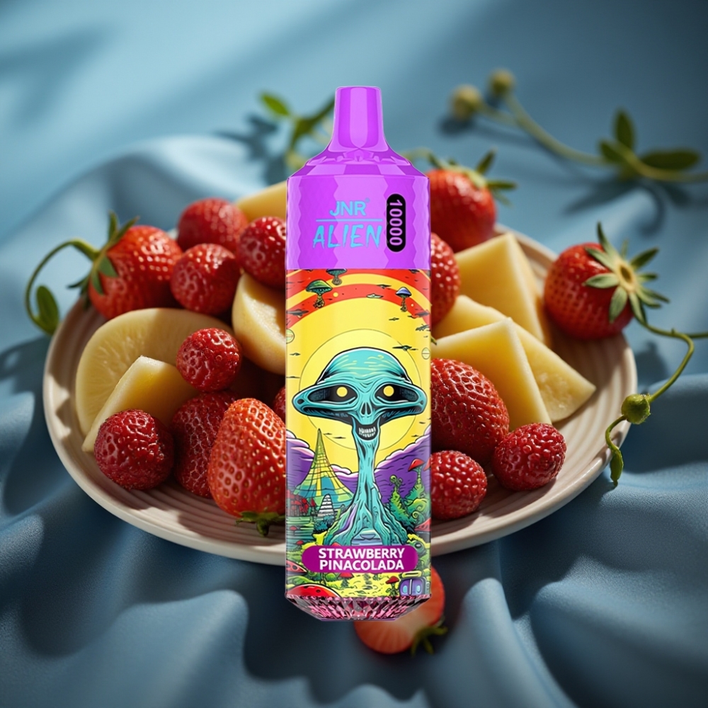JNR Alien 10000 Puffs Strawberry Pina Colada - 850mAh Battery - Type-C Charge - RGB LED