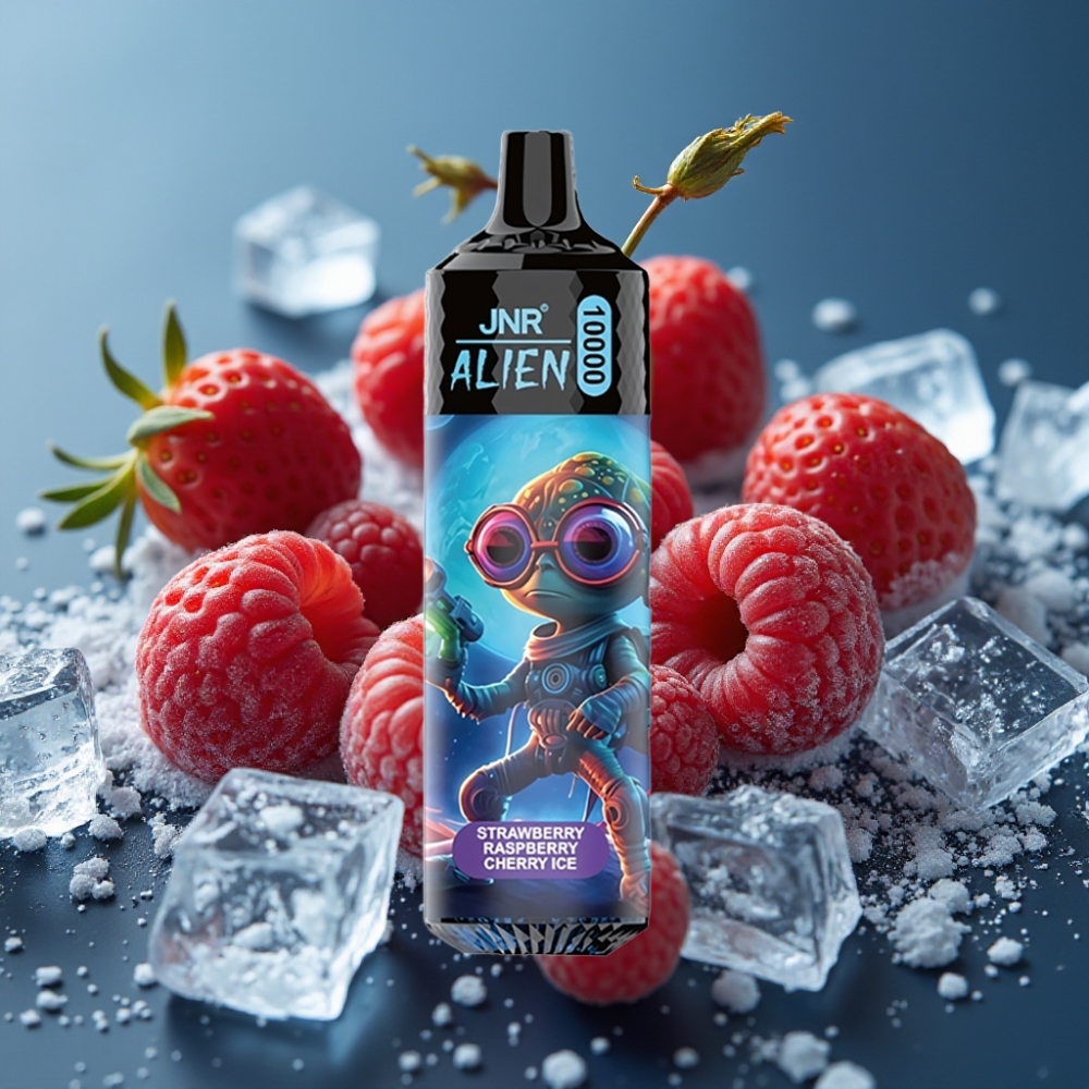 JNR Alien 10000 Puffs Strawberry Raspberry Cherry Ice - 850mAh, Type-C, RGB