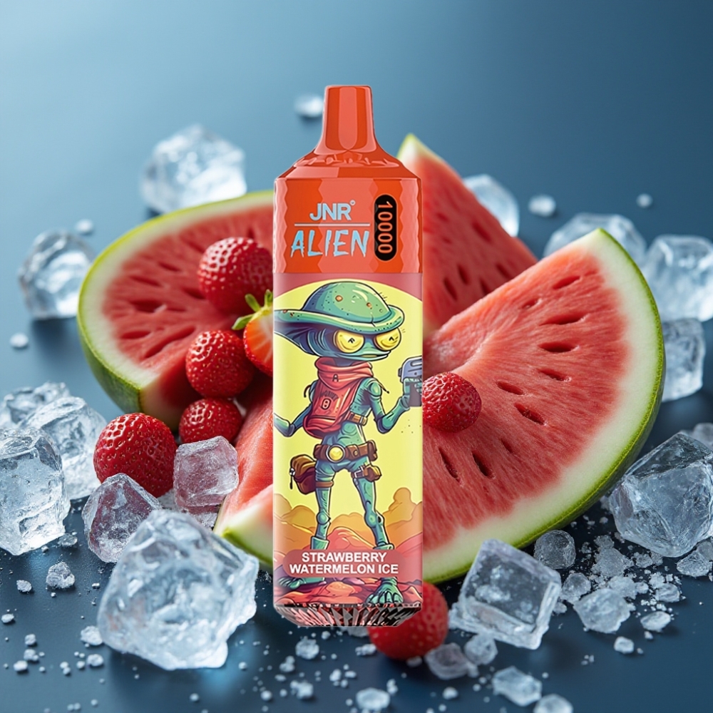 JNR Alien 10000 Puffs Strawberry Watermelon Ice - 850mAh, Type-C, RGB