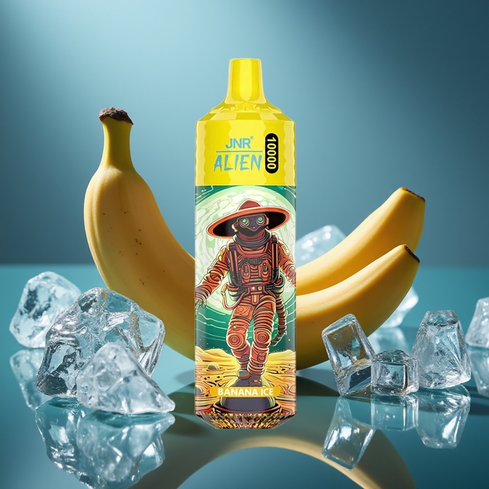 JNR Alien 10000 Puffs موز مثلج بشاحن Type-C وضوء LED