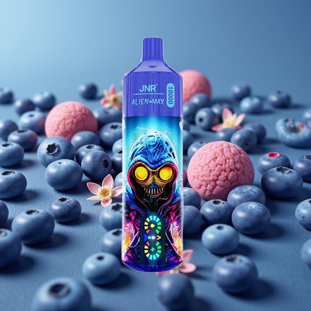 JNR Alien Max 18000 Puffs فيب مع شاشة LED ذكية ونكهة توت أزرق