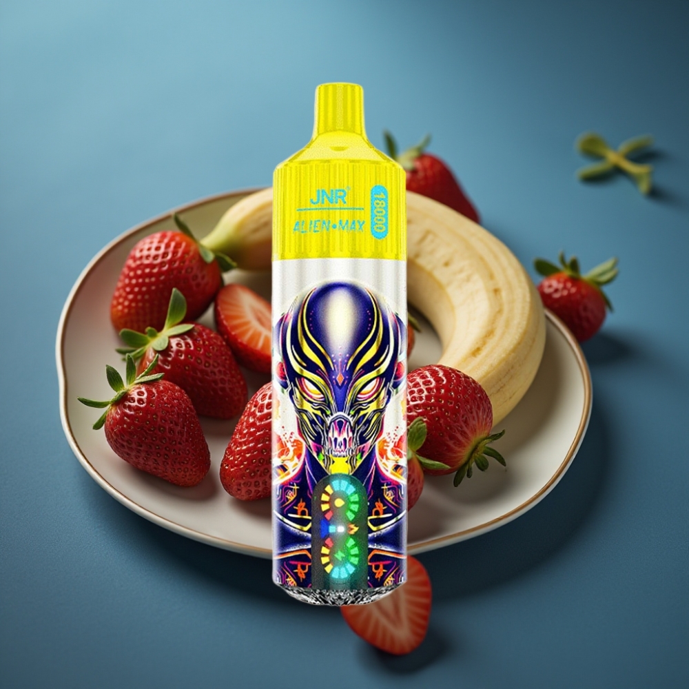 JNR Alien Max 18000 Puffs بشريحة ذكية ونكهة الفراولة الموز