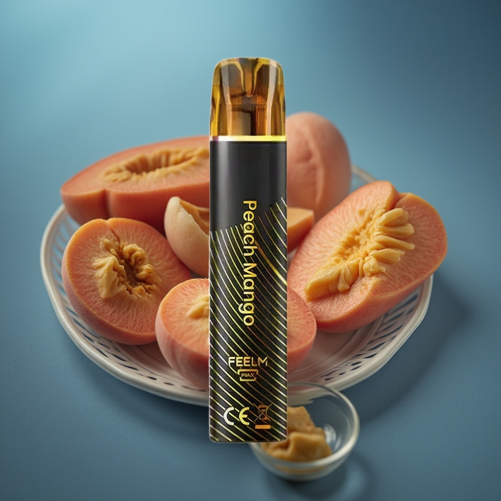 JNR Black&Golden 600+200 Puffs بخوخ مانجو Disposable Vape