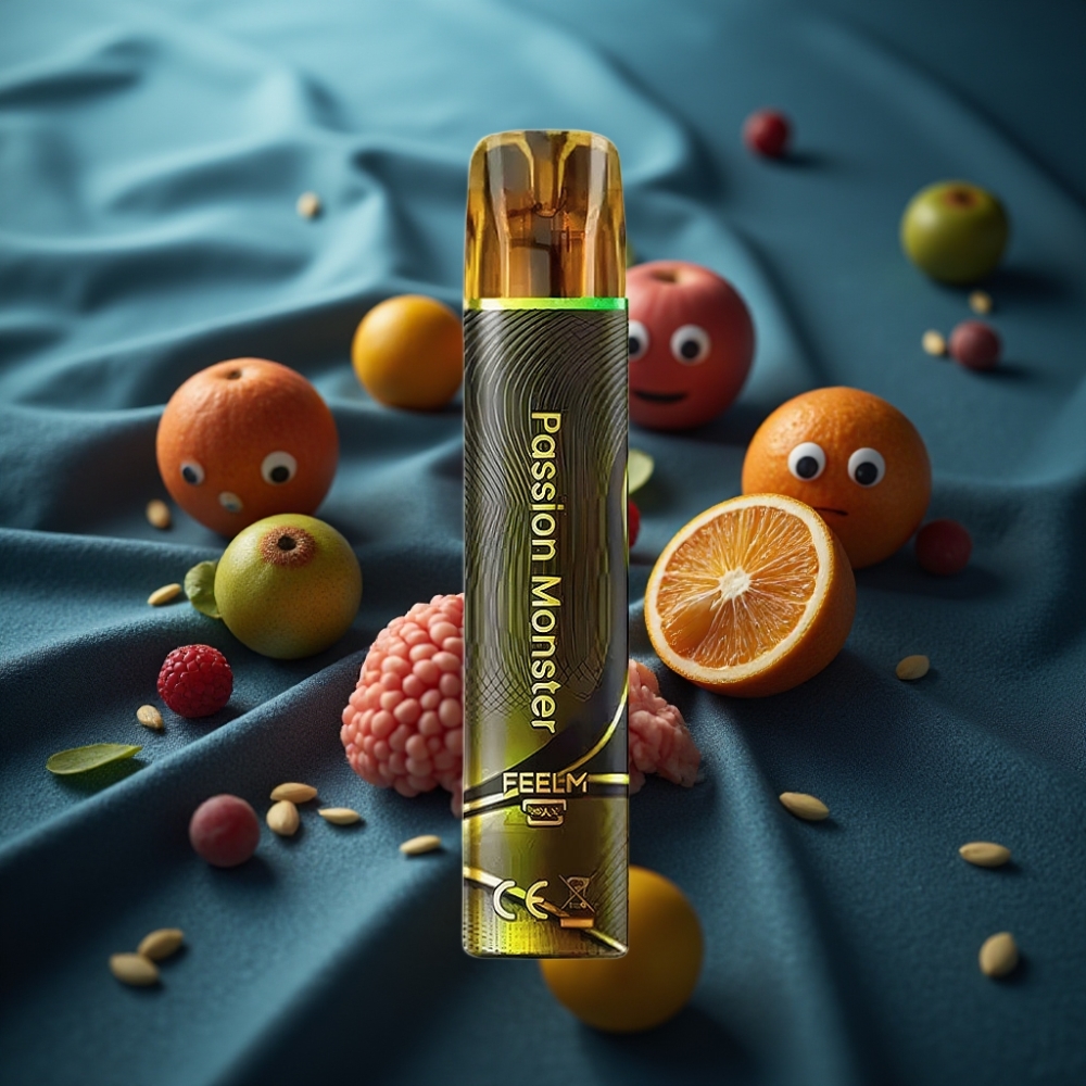 JNR Black&Golden 600+200 نفخة سيجارة إلكترونية - نكهة باشن مونستر