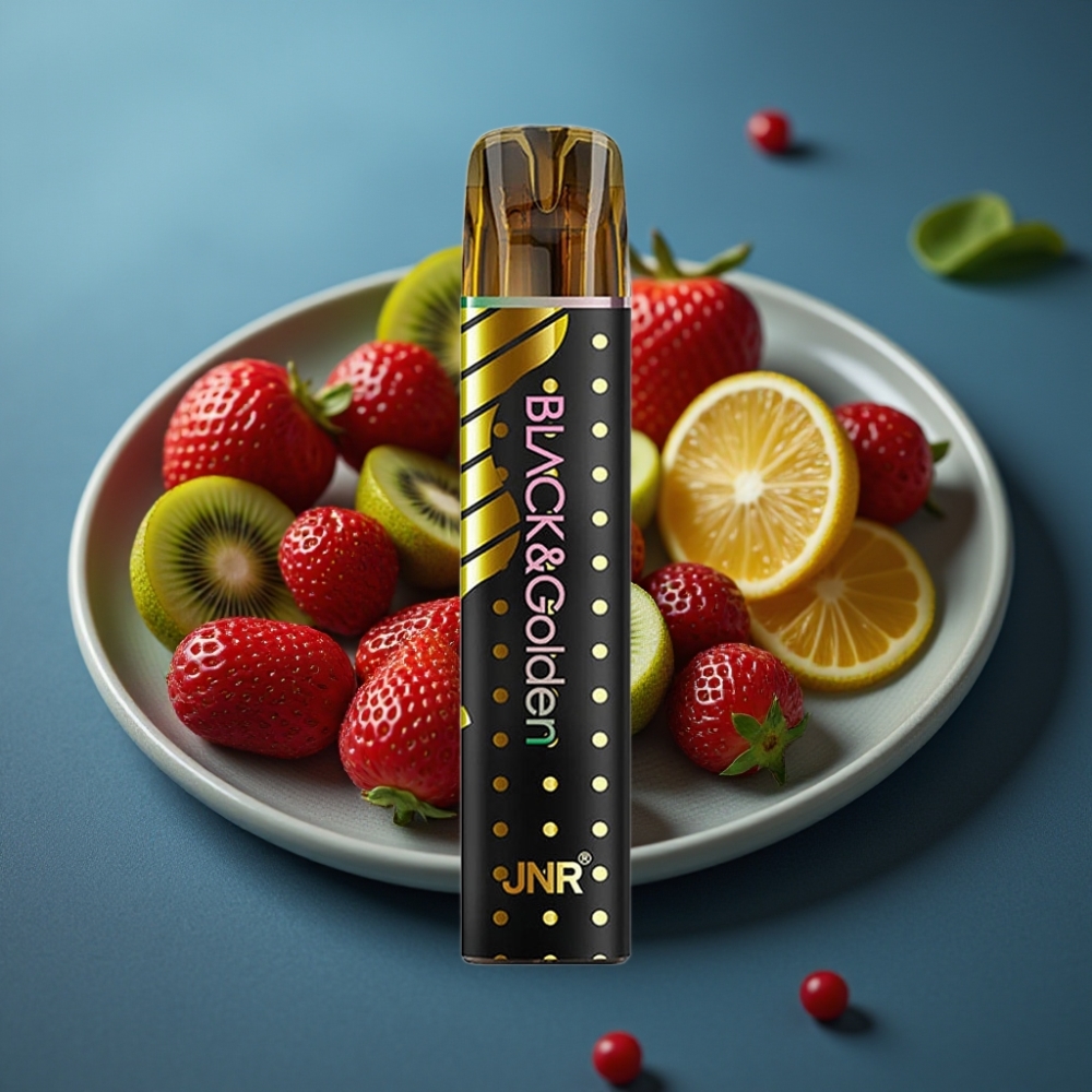 JNR Black&Golden 800 Puffs 2ml فراولة كيوي disposable vape