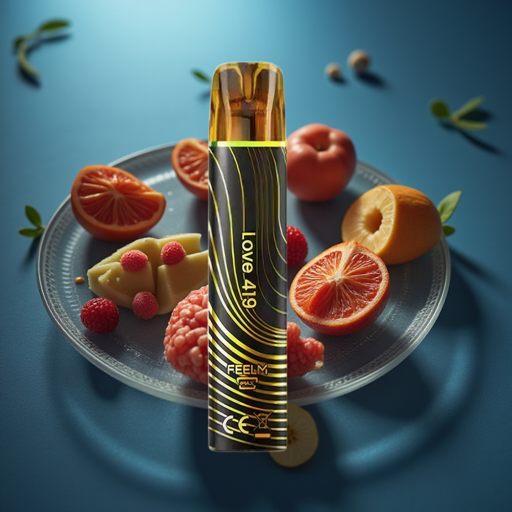 JNR Black&Golden 800 Puffs Disposable Vape - حب 419