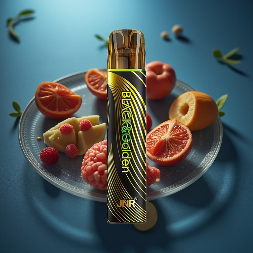 JNR Black&Golden 800 Puffs Disposable Vape - حب 419