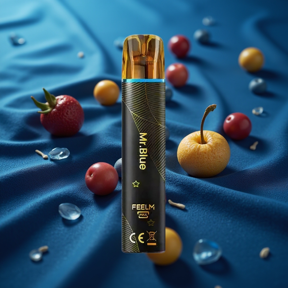 JNR Black&Golden 800 Puffs Disposable Vape - أزرق (Mr Blue) - 2ml - 2% Nicotine