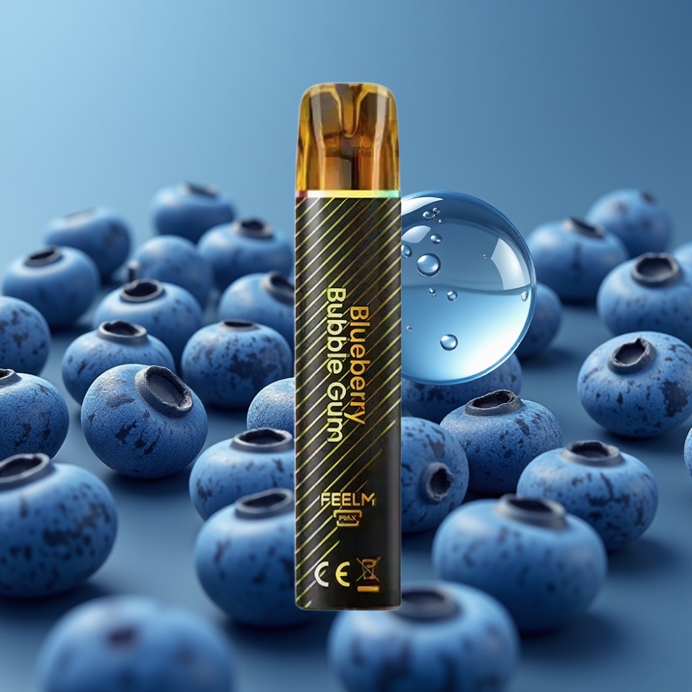 JNR Black&Golden 800 Puffs علبة صمغ توت أزرق disposable vape