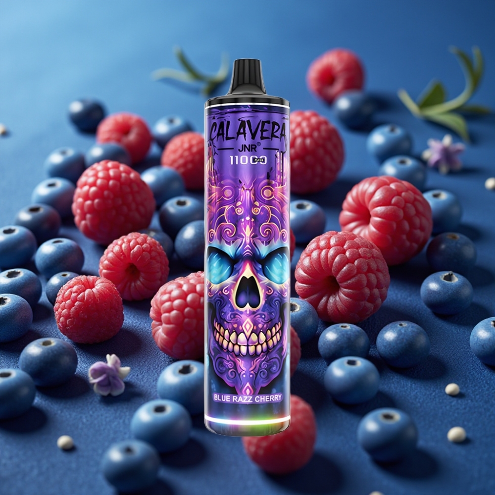 JNR Calavera 11000 Puffs شيري توت أزرق – شاحن Type-C، بطارية 850mAh