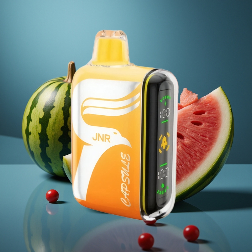 JNR Capsule 15000 نفخة بنكهة البطيخ والليتشي مع شاشة LED وملف ثنائي