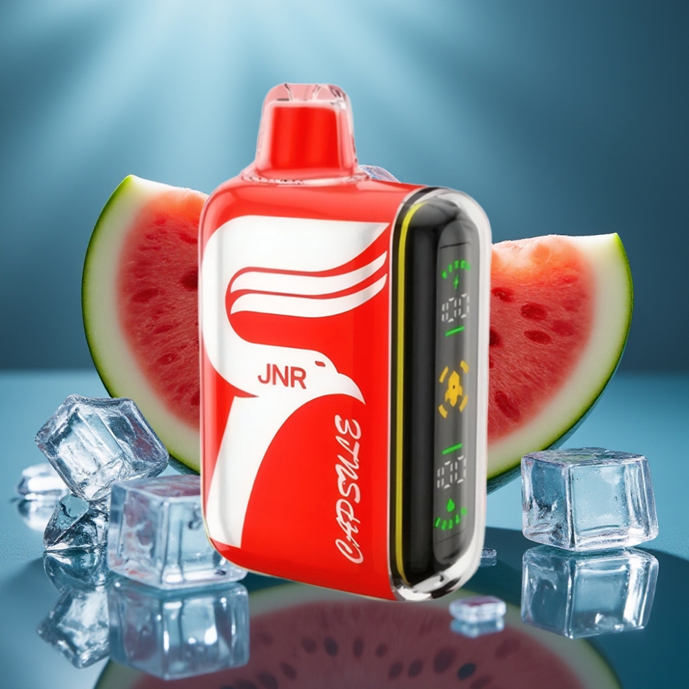 JNR Capsule 15000 Puffs بطارية 850mAh بشاشة LED بنكهة البطيخ المثلج