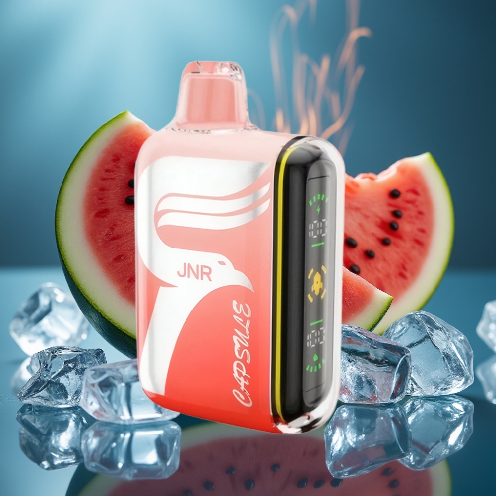 JNR Capsule 15000 Puffs Disposable Vape بطيخ براز ثلج - 850mAh، 20ml، شاشة LED