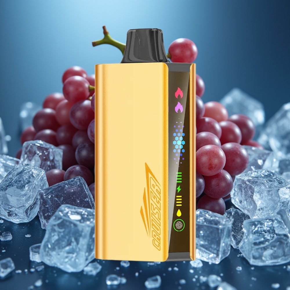 JNR Cruiser 12000 Puffs No-Charge Disposable Vape Grape Ice - 3500mAh, Dual Mesh